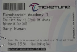 Manchester Ticket 2013